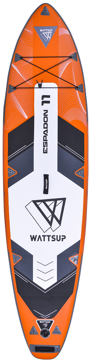 SUP Tavola Gonfiabile 335x81x15 cm con Pagaia Zaino e Accessori Wattsup Espadon Arancione