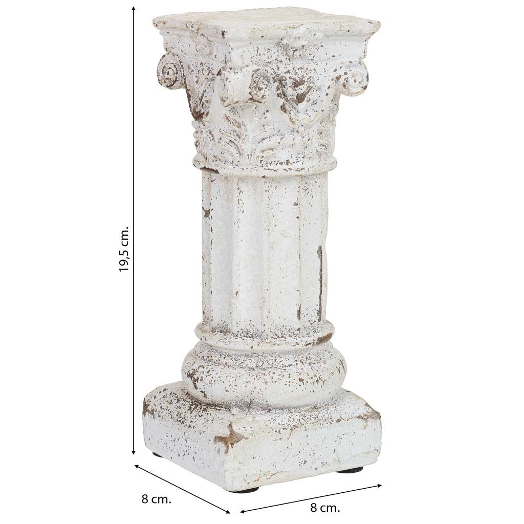 Colonna in magnesio bianco 8x8x19,5h cm