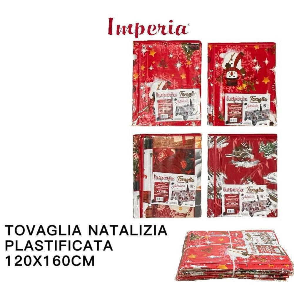Trade Shop - Tovaglia Copritavolo Natale Plastificata Antimacchia Varie Fantasie Mis. 120X160 -