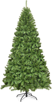 Albero di Natale Verde 180/230 cm, Albero di Natale Folto, Albero di Natale per Feste, Case, Uffici, Negozi, Bar, Scuole, Supporto in Ferro, Rami Spessi