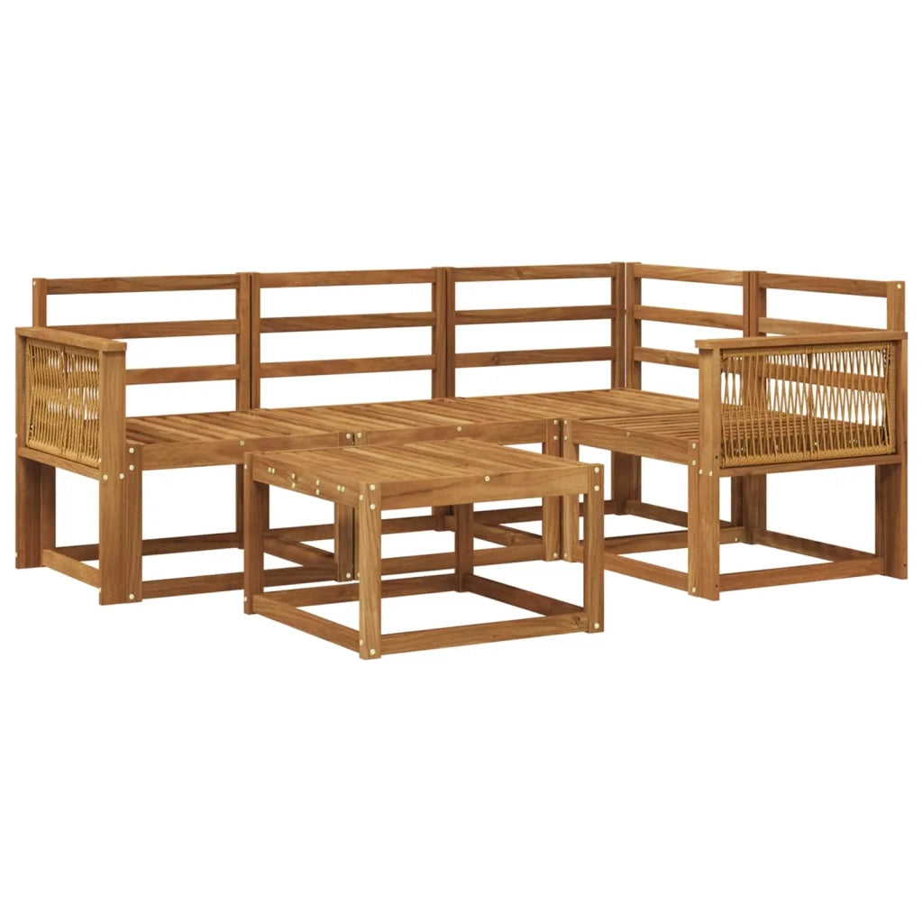 Set di divani da esterno 5 pcs Naturale
