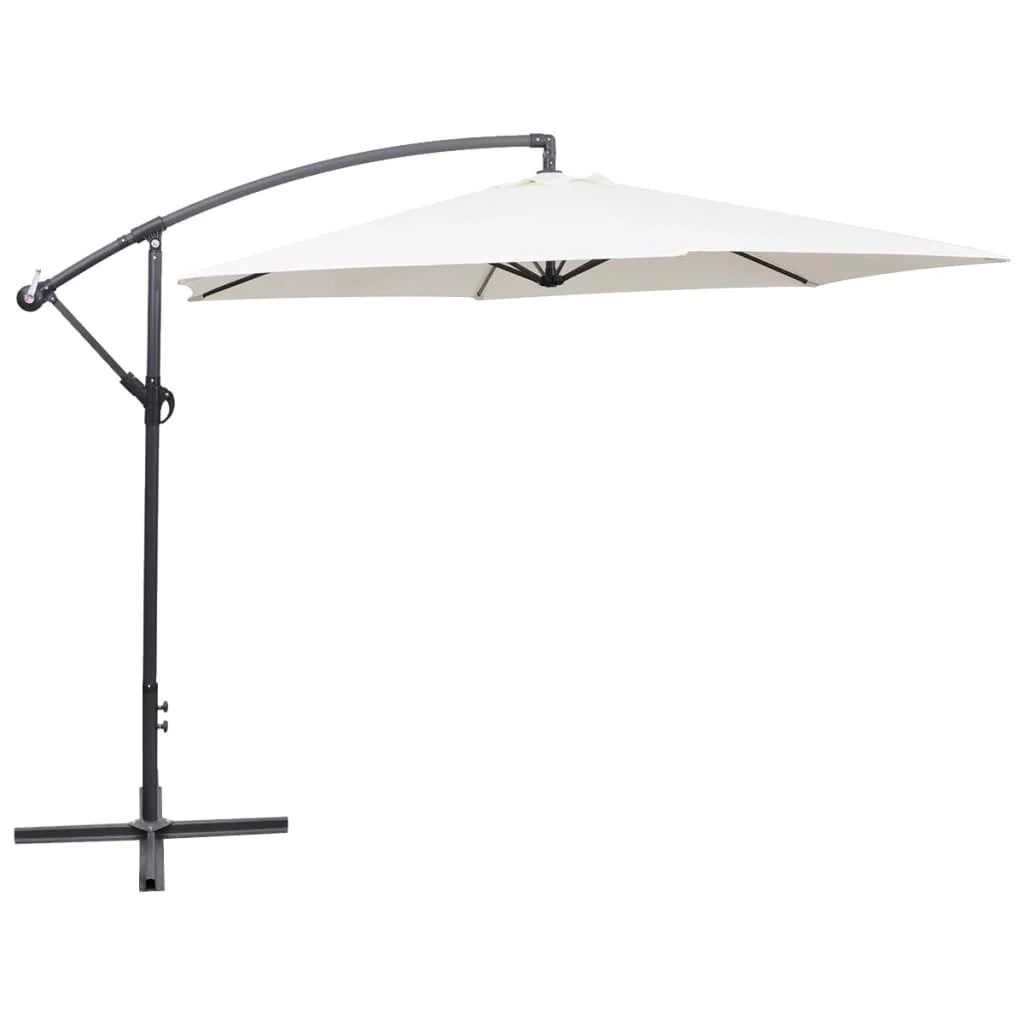 Ombrellone da giardino a sbalzo 3m bianco sabbia 02_0008598