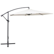 Ombrellone da giardino a sbalzo 3m bianco sabbia 02_0008598
