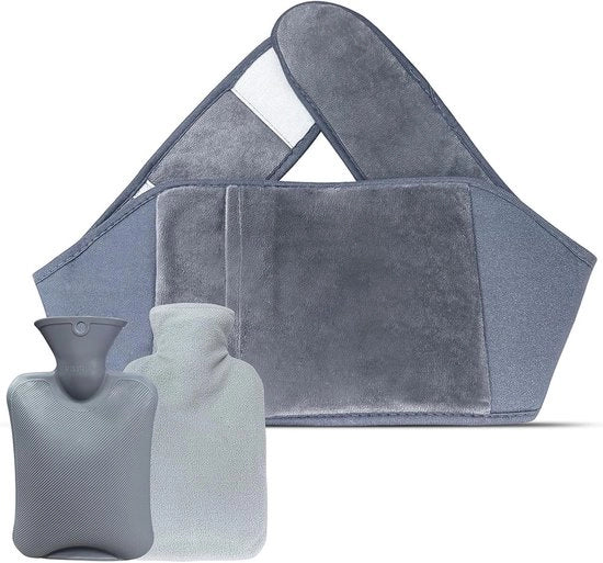 Termoacqua 3 in 1 120 cm con cintura morbida - copre petto collo spalle mani e gambe - sacco di acqua calda