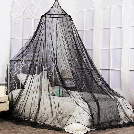 Tenda da letto - 60x250x900cm Tenda a cupola appesa - con stelle fluorescenti - Tenda da soffitto per la casa - Ideale per lettini e materassi per bambini - Facile da installare - Adatta per uso interno ed esterno