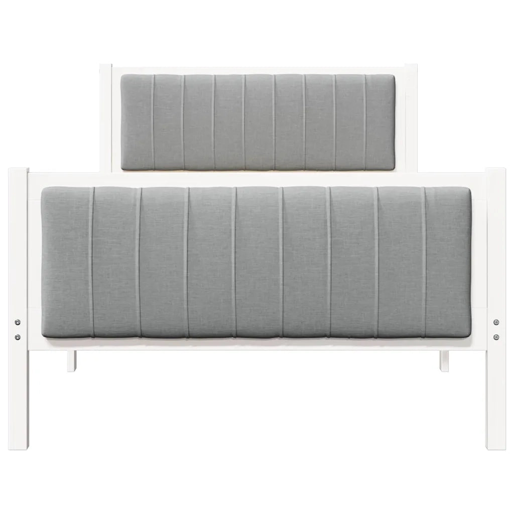 Struttura del Letto Bianco e grigio chiaro 100 x 200 cm 878493