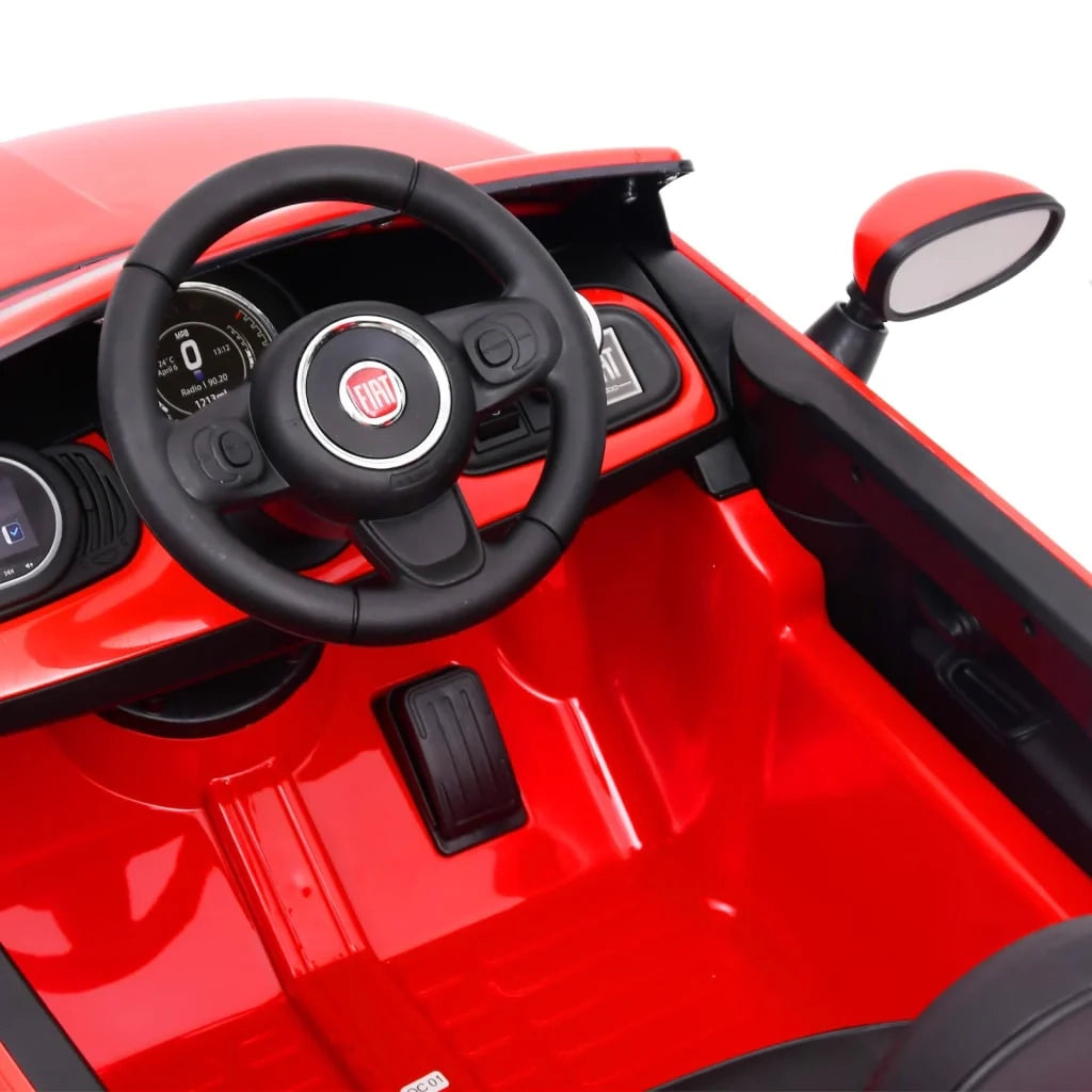 Fiat 500 rossa auto elettrica per bambini 02_0005272