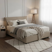 Letto Matrimoniale Almond, Letto Matrimoniale Materasso Incluso Made in Italy, Grigio Tortora\