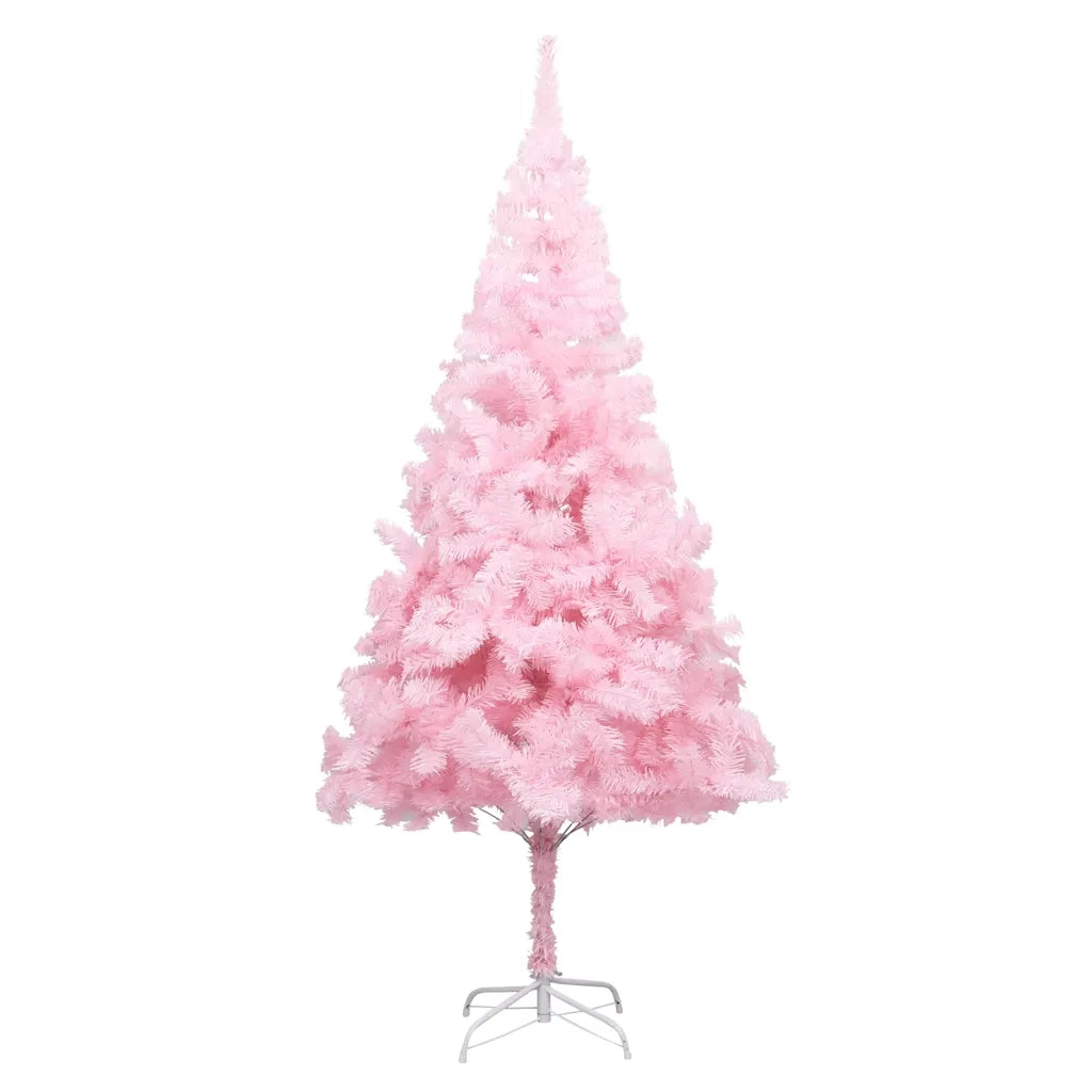 Albero di Natale Preilluminato con Palline Rosa 210 cm PVC 3077500