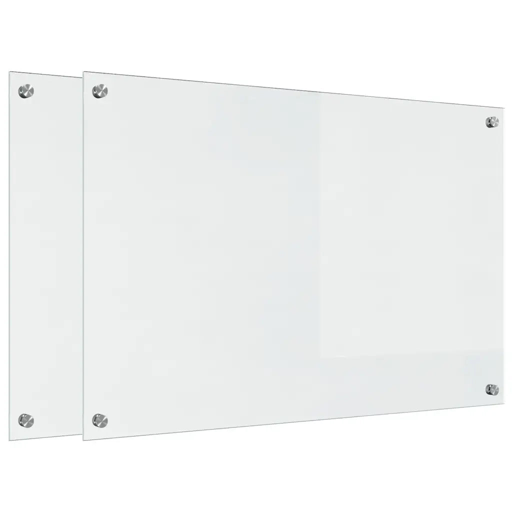 Rivestimento da Cucina 2 pz-Set di 2 Paraschizzi per Cucina Trasparente 90 x 60 cm 805031