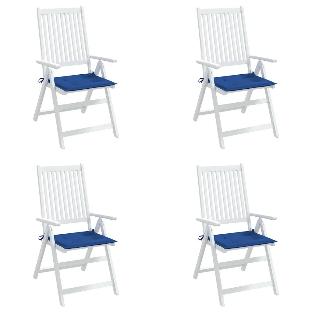 Cuscini per Sedia 4 pz Blu Reale 40x40x4 cm in Tessuto Oxford 314024
