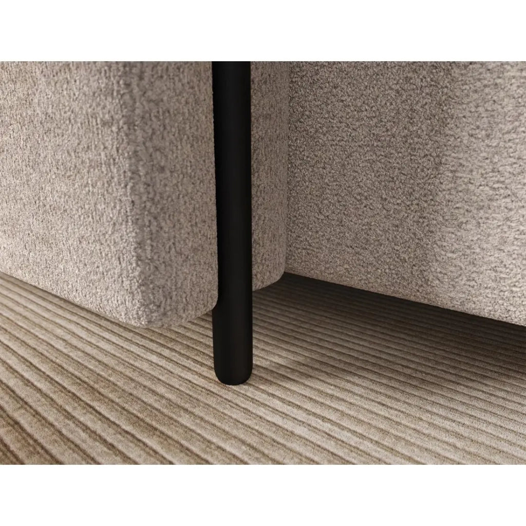 Divano ad angolo convertibile ARVESSA beige sabbia – Angolo sinistro con contenitore
