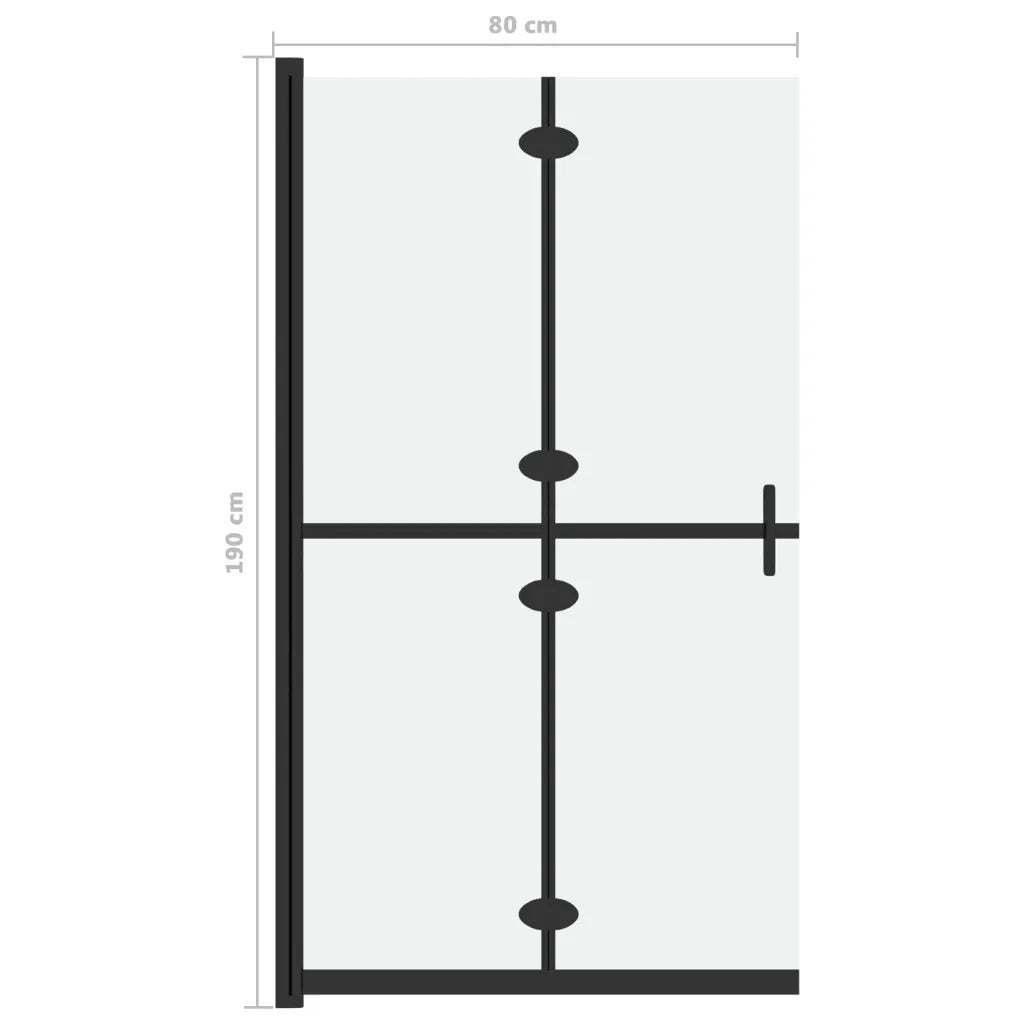 Parete per Doccia Walk-in Pieghevole in Vetro ESG 80x190 cm cod mxl 50766