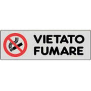 ETICHETTA 'VIETATO FUMARE' 15x5 cm - 10 pezzi
