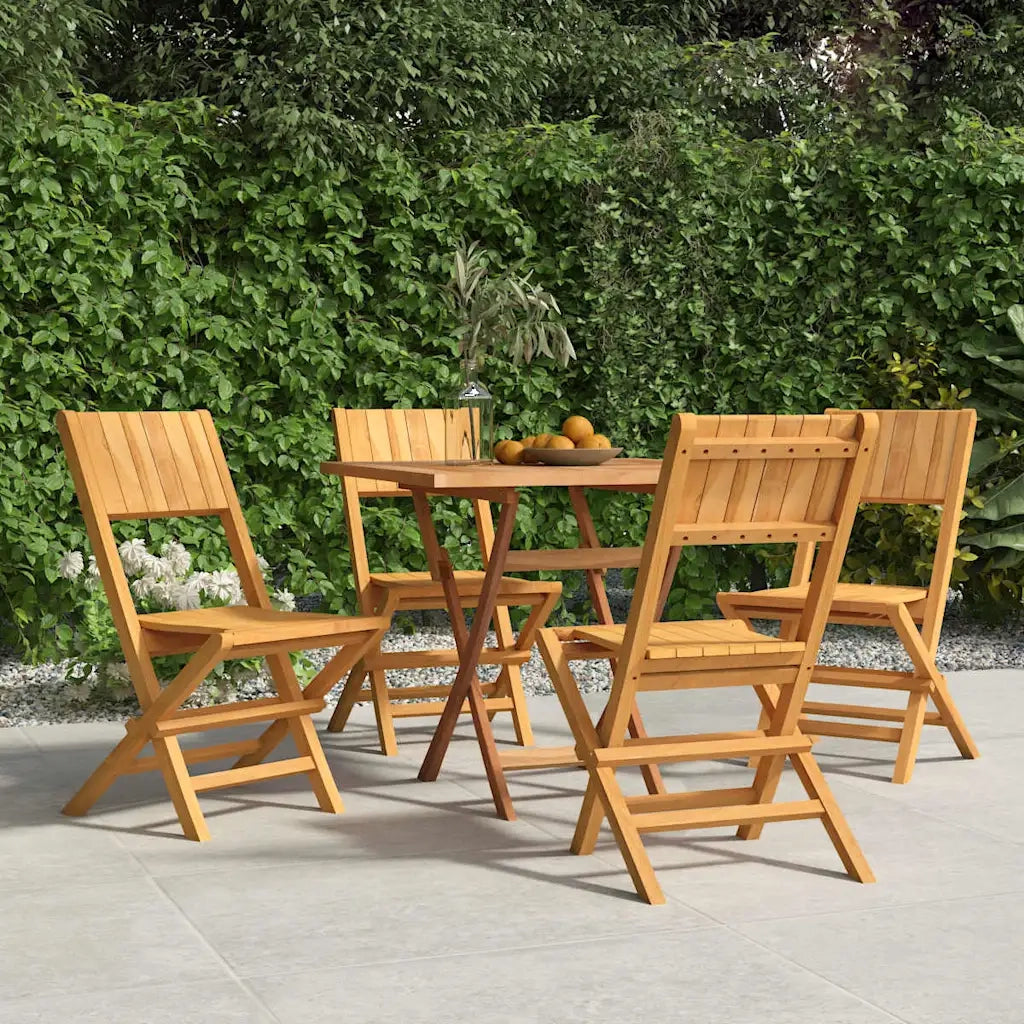 Sedie da Giardino Pieghevoli 4 pz | Sedie da Esterno 47x61x90cm Legno Massello Teak