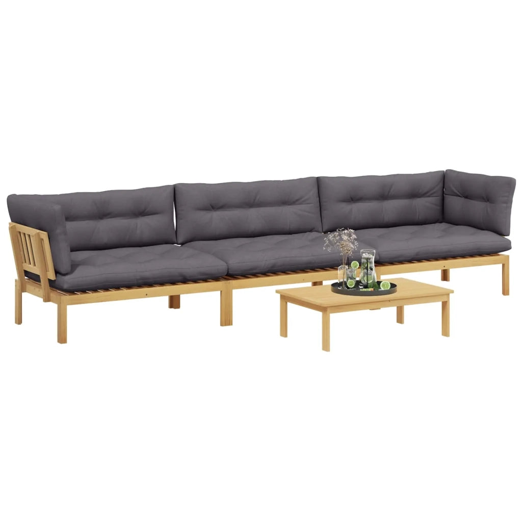 4 Pezzo Unità di divano pallet da giardino 3418294