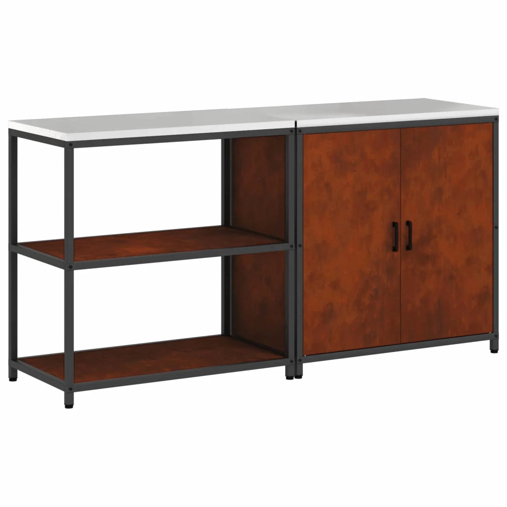 Set di Stoccaggio per Cucina con lo scaffale 2 pcs Ruggine 3392658