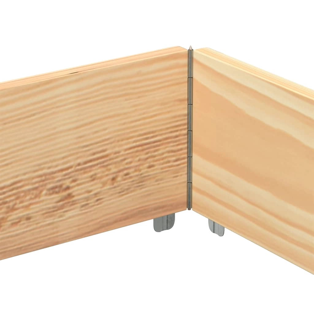 Vassoio per fioriera aiuola rialzata piante fiori terrazza giardino 80 x 60 cm legno massello di pino marrone 02_0037877