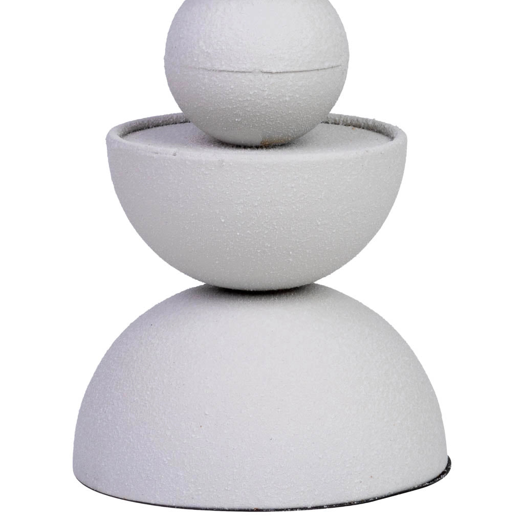 Candelabro in metallo bianco 12.5x12.5x32h cm