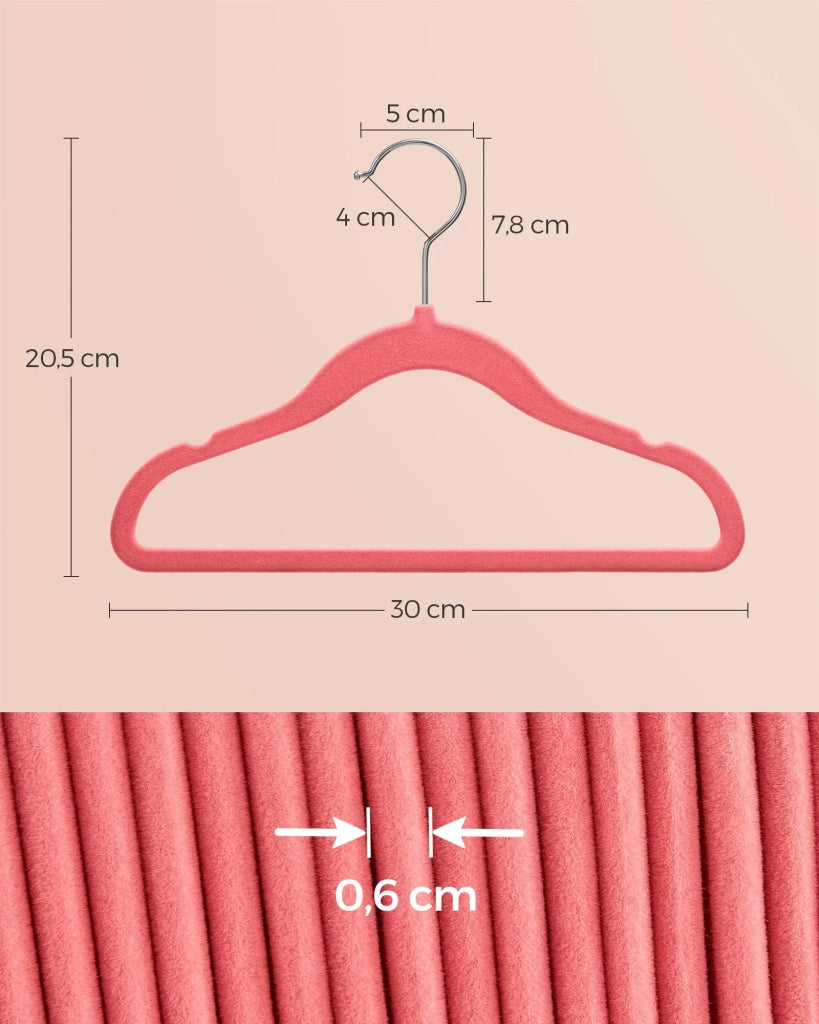 Grucce per bambini set da 50 in velluto con ganci antiscivolo color oro rosa modello per bambini per gonne vestiti pantaloni t-shirt rosso 12_0005103