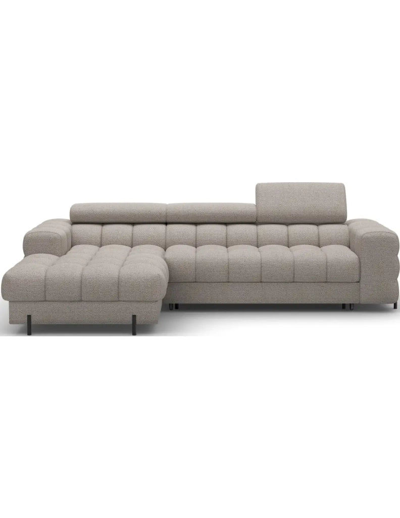 Divano angolare sinistro convertibile Beige mélange stile contemporaneo 285x99x181cm FILTRO