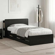 Telaio del letto con storage con testiera Nero 90 x 190 cm 3433919