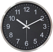 Orologio a Parete Radiocomandato 30 cm Silenzioso Orologio a Parete Senza Suono di Giro, Moderno Orologio a Batterie per Casa, Cucina, Salotto, Ufficio, Decorazione da Parete (Nero)