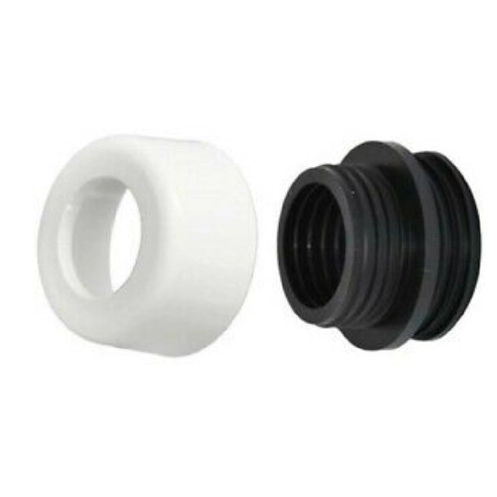 PUCCI MORSETTO COMBINATO PER CANOTTO WC DN 48-58 MM COMPLETO DI ROSONE IN PLASTICA BIANCO cod. PUC 80001330