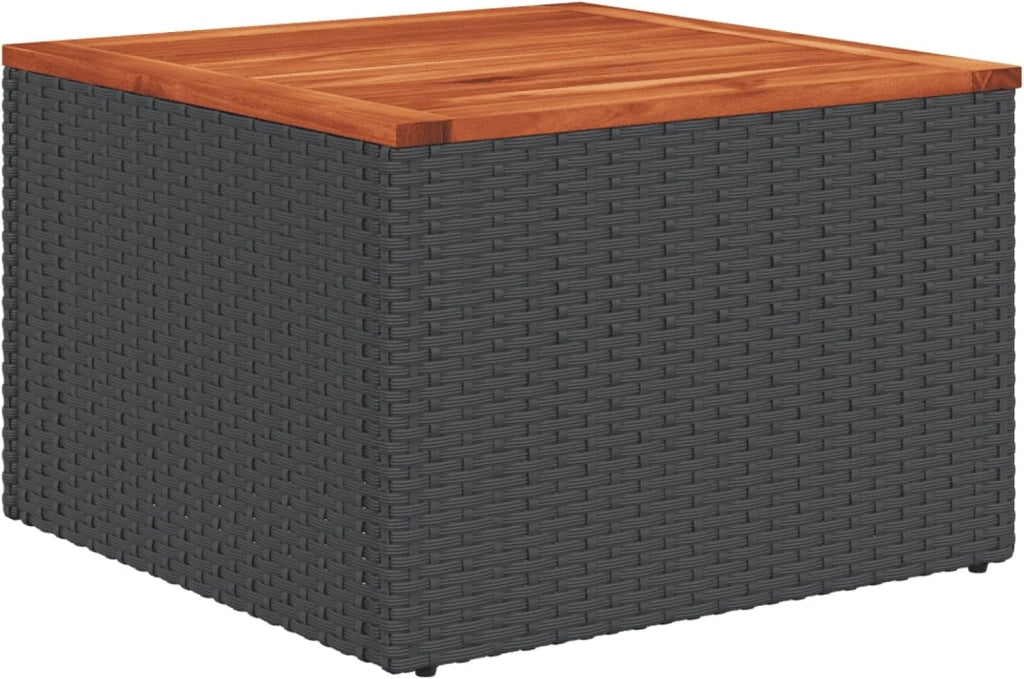Set da pranzo da giardino 7 pezzi e cuscini in rattan sintetico nero, Set Tavolo e Sedie Giardino, Tavolo e Sedie Terrazza, Mobili da Giardino Esterno, Set di Mobili Da Giardino - 3265304