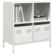Credenza Bianca 68x39x73,5 cm in Acciaio Laminato a Freddo 851363