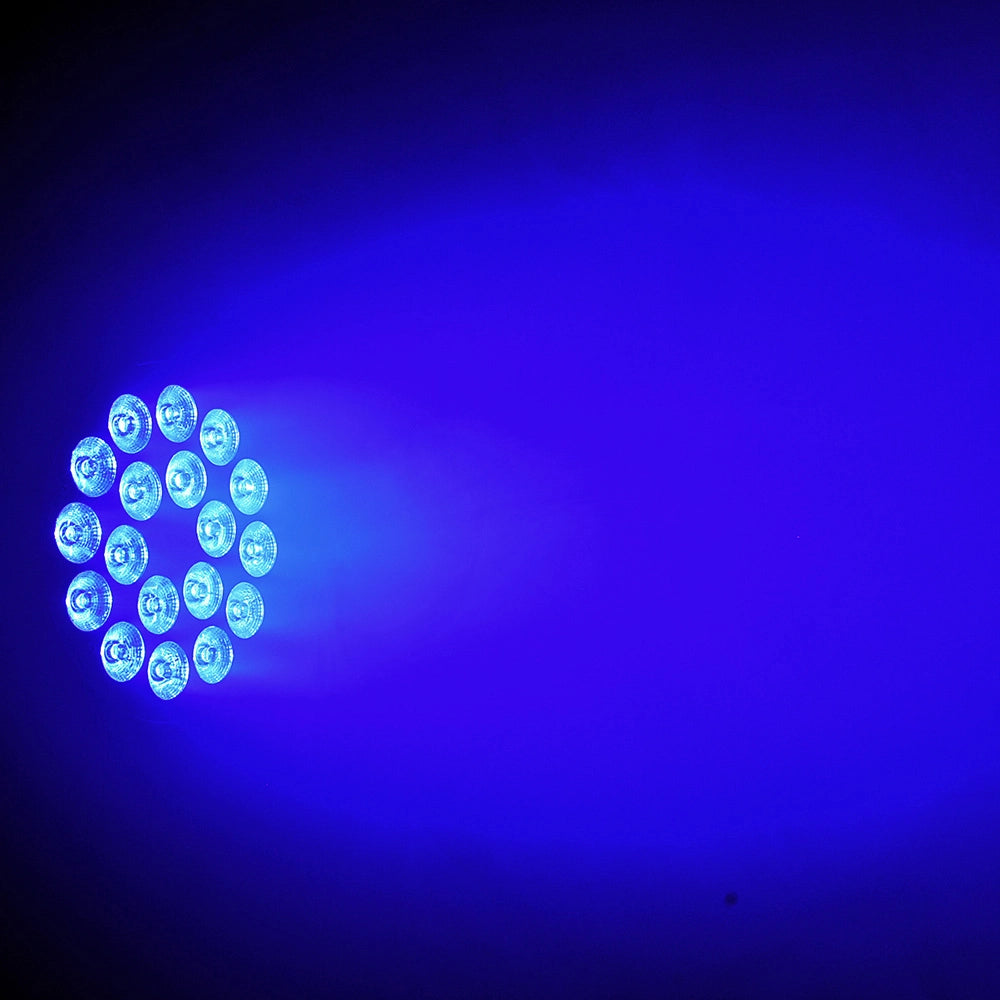 PAR LED SLIM 18x10W RGBW 4 IN 1 IN ALLUMINIO PROFESSIONALE - FARETTO DA PALCO AD ALTA EFFICIENZA PER EVENTI E SPETTACOLI