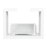 Camino a Bioetanolo da Terra Venus Free Standing Geometrico e Vetri Protettivi Serbatoio 850 ml in Acciaio Verniciato