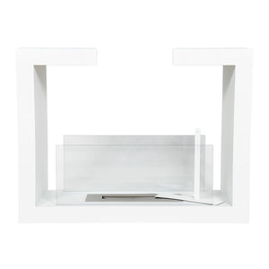 Camino a Bioetanolo da Terra Venus Free Standing Geometrico e Vetri Protettivi Serbatoio 850 ml in Acciaio Verniciato