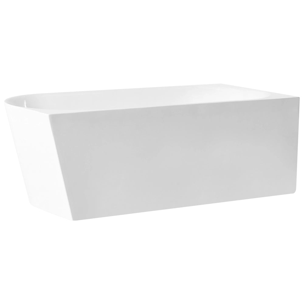 Vasca da bagno angolare 170 x 79 cm bianco opaco in stile moderno lato destro