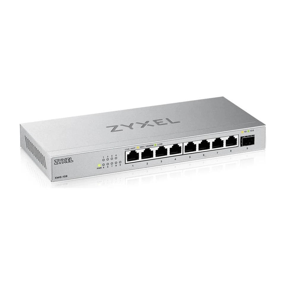 Zyxel XMG-108 Switch Ethernet 2.5G non gestito (100/1000/2500) Argento