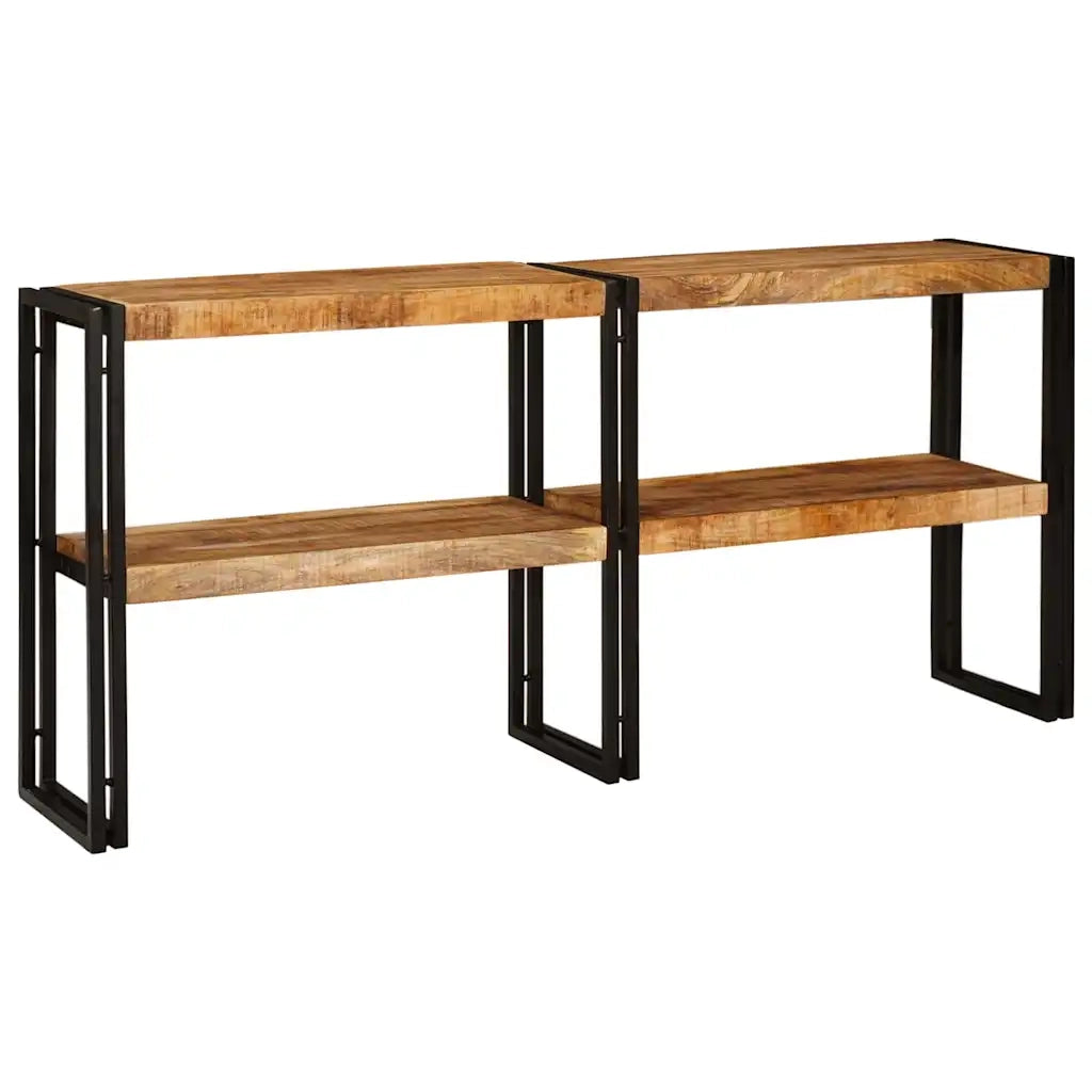 Tavolo consolle con lo scaffale Marrone Legno di mango massello 4104739