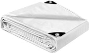 Telaio impermeabile 140 g/m² zecca in poliester per bordi rinforzati - coperture per tetti, campeggi, terrazze, piscine - bianco 2 m x 3 m
