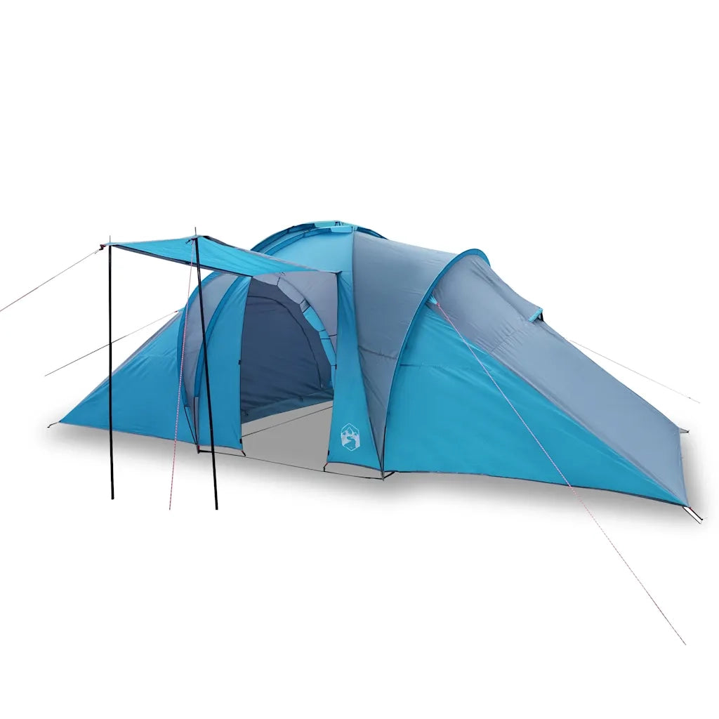 Tenda da Campeggio a Cupola per 4 Persone-Tenda per Escursionismo Blu Impermeabile 169942