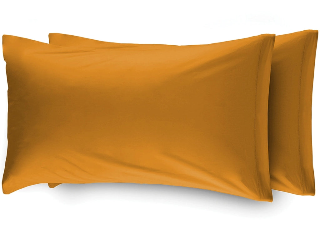 Completo Lenzuola Camper Roulotte 100% Cotone PERSONALIZZABILE Tinta Unita - Matrimoniale - Ocra