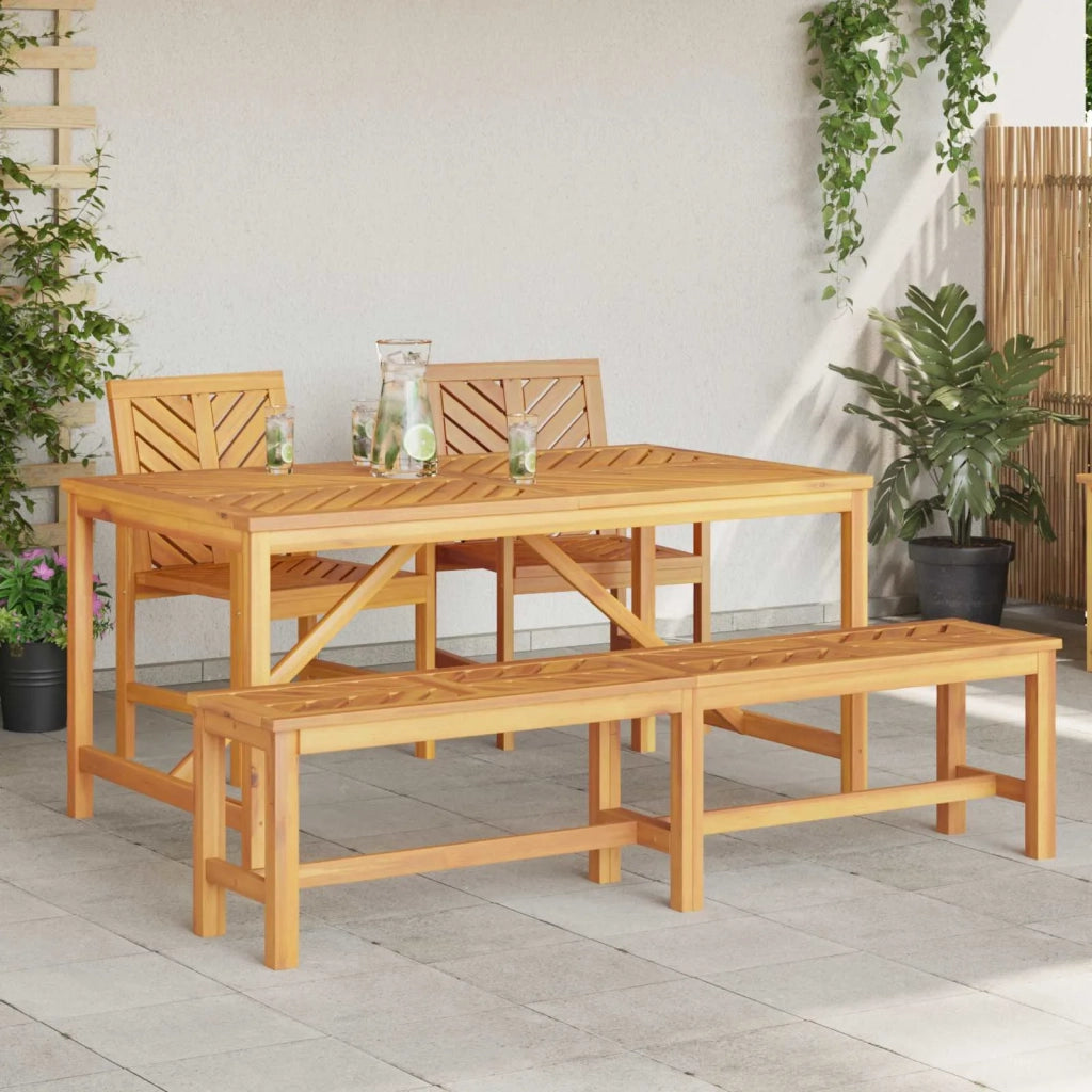 Set da Pranzo per Giardino 4 pcs Marrone 3154112