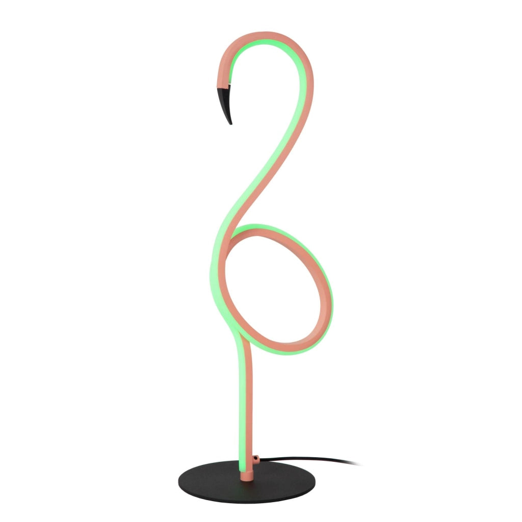 Lampada da tavolo Flamingo LED RGB rosa nero Lucide
