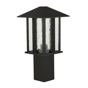 Paletto Contemporaneo Venezia Alluminio Nero Vetro Trasparente 1 Luce E27 45Cm