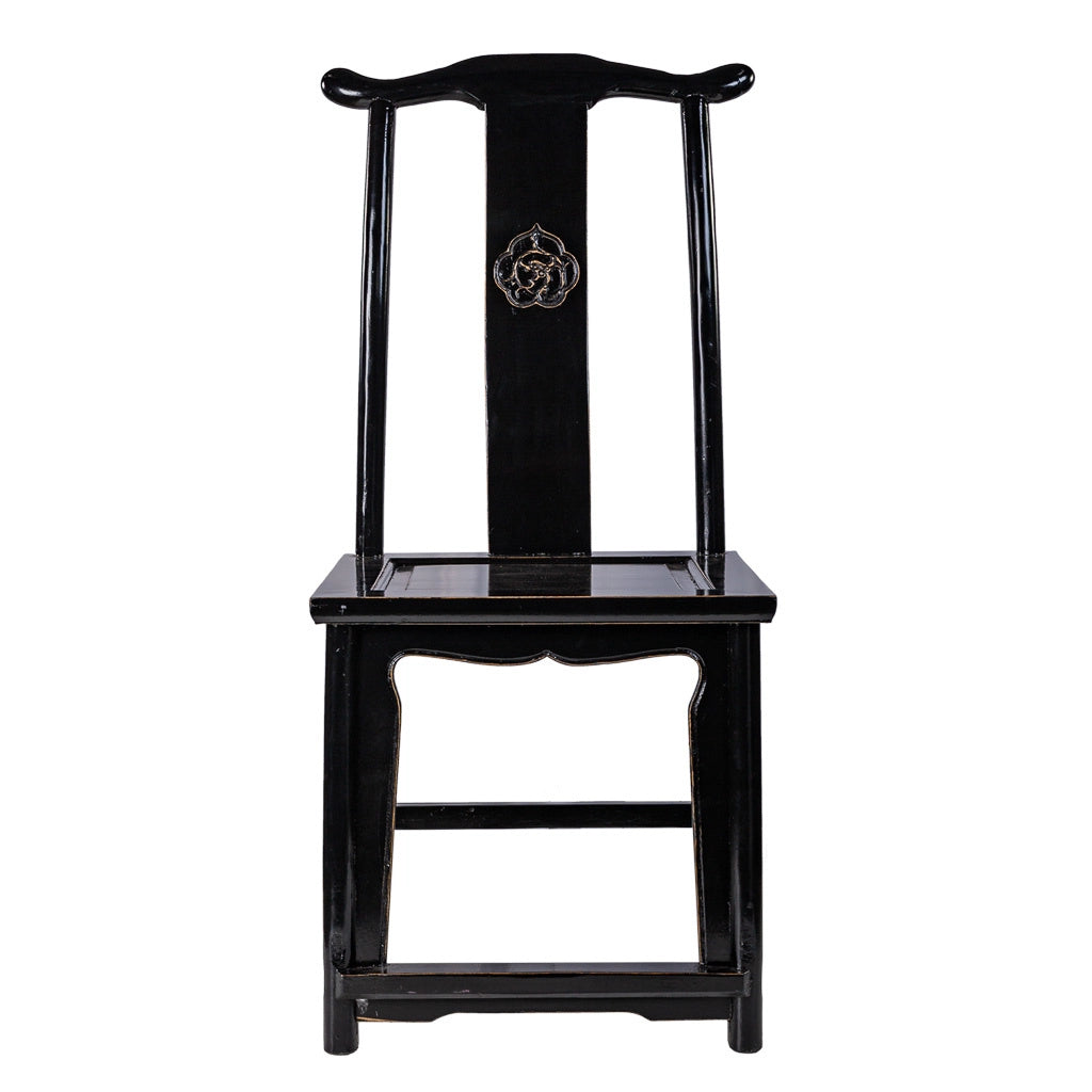 Sedia in legno nero 49x42x119/48h