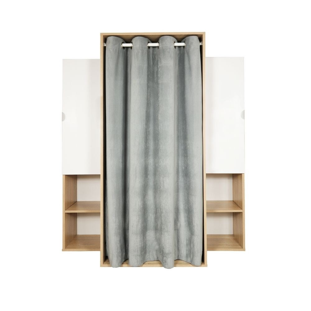 Armadio Guardaroba 150x56x184h cm Krell rovere bianco