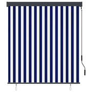 Tenda a Rullo per Esterni 140x250 cm Blu e Bianca 145967