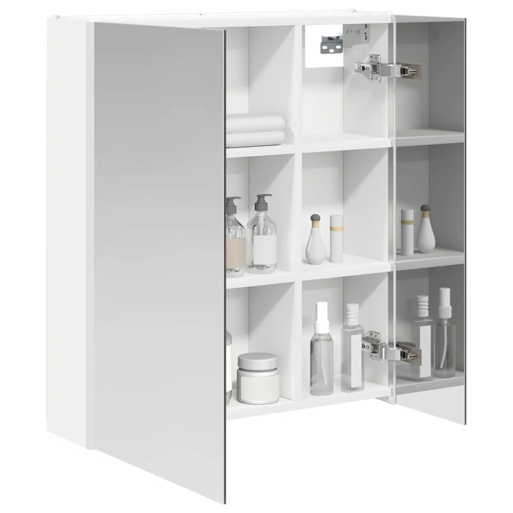 Mobiletto per specchio da bagno Bianco 63,5 x 15,5 x 70 cm
