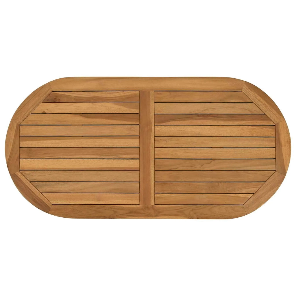 Piano del tavolo Ovale Legno di teak solido Naturale 42033172