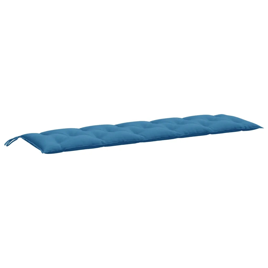 Cuscini Panca Giardino 2pz Blu MÃ©lange 180x50x7 cm Tessuto