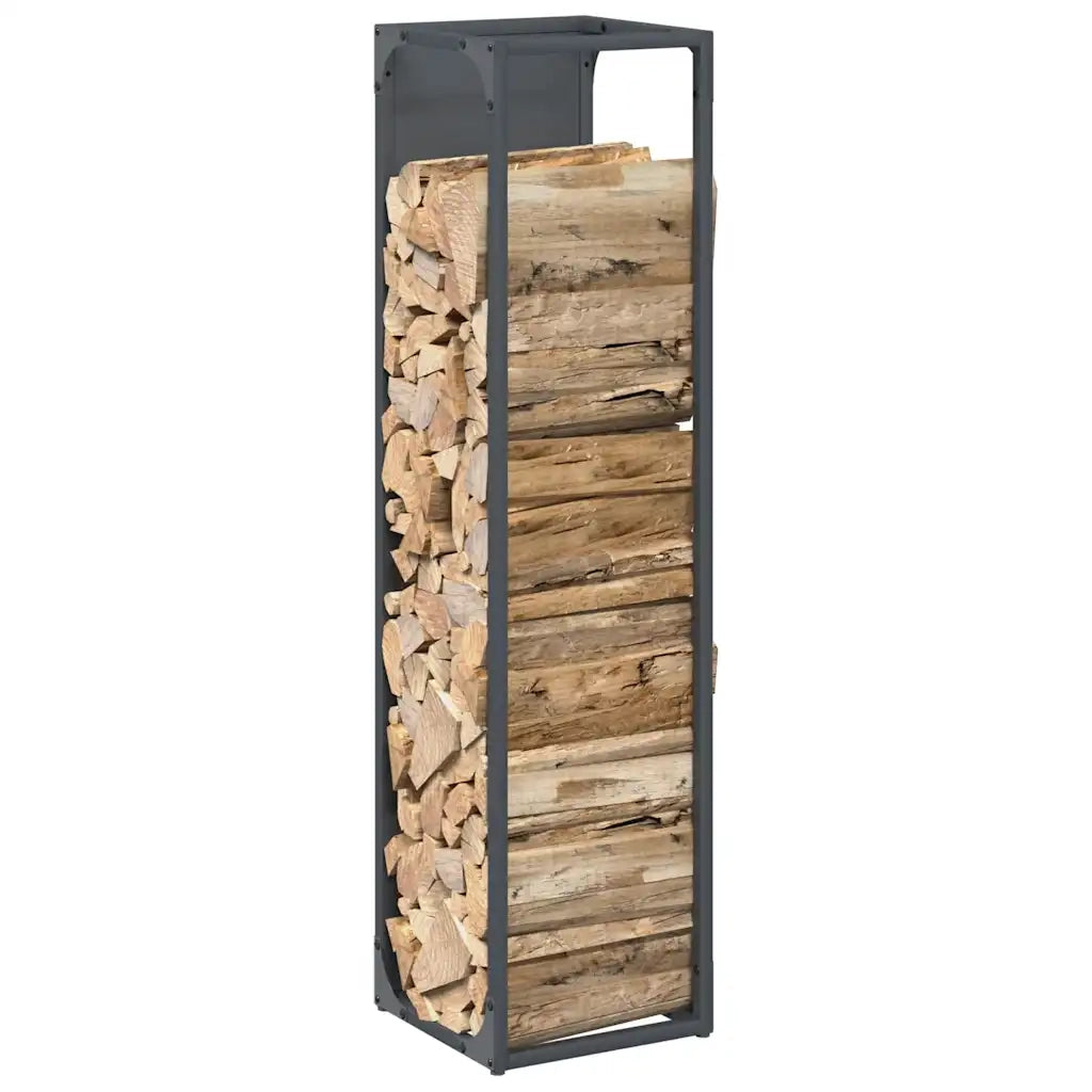Rastrelliera per Legna da Ardere Antracite 25x25x100 cm 864269