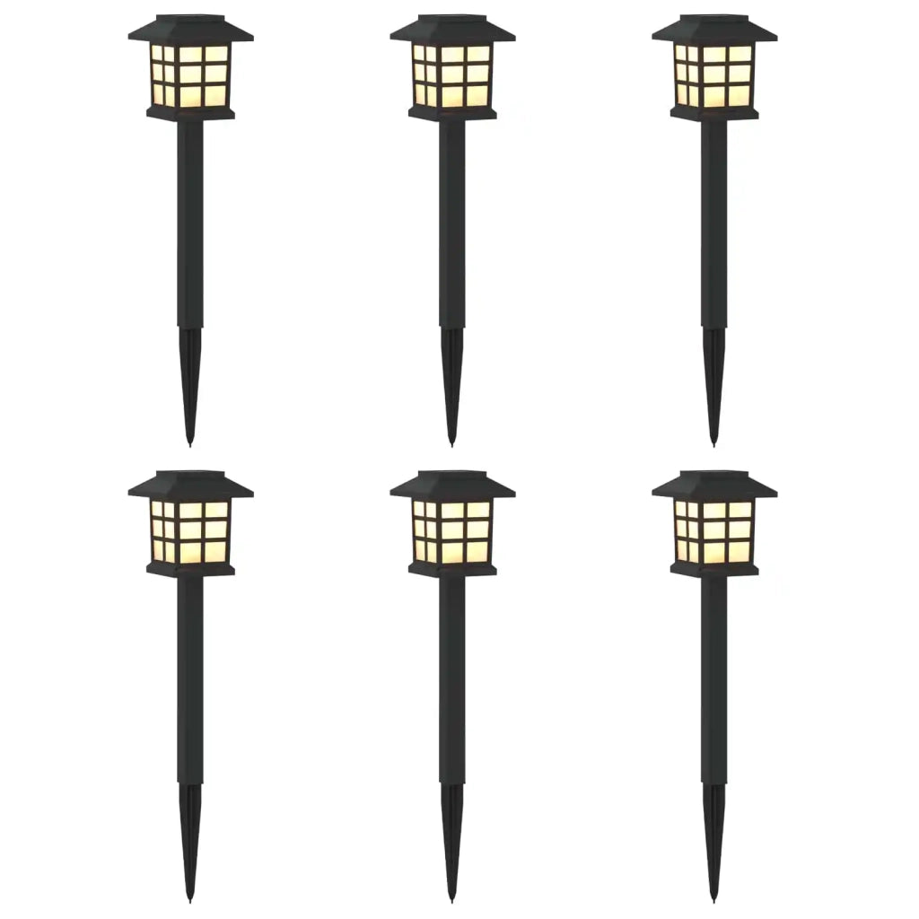 Luci solari da esterno con picchetto 6 pcs Bianco caldo 38,5 cm 42042715